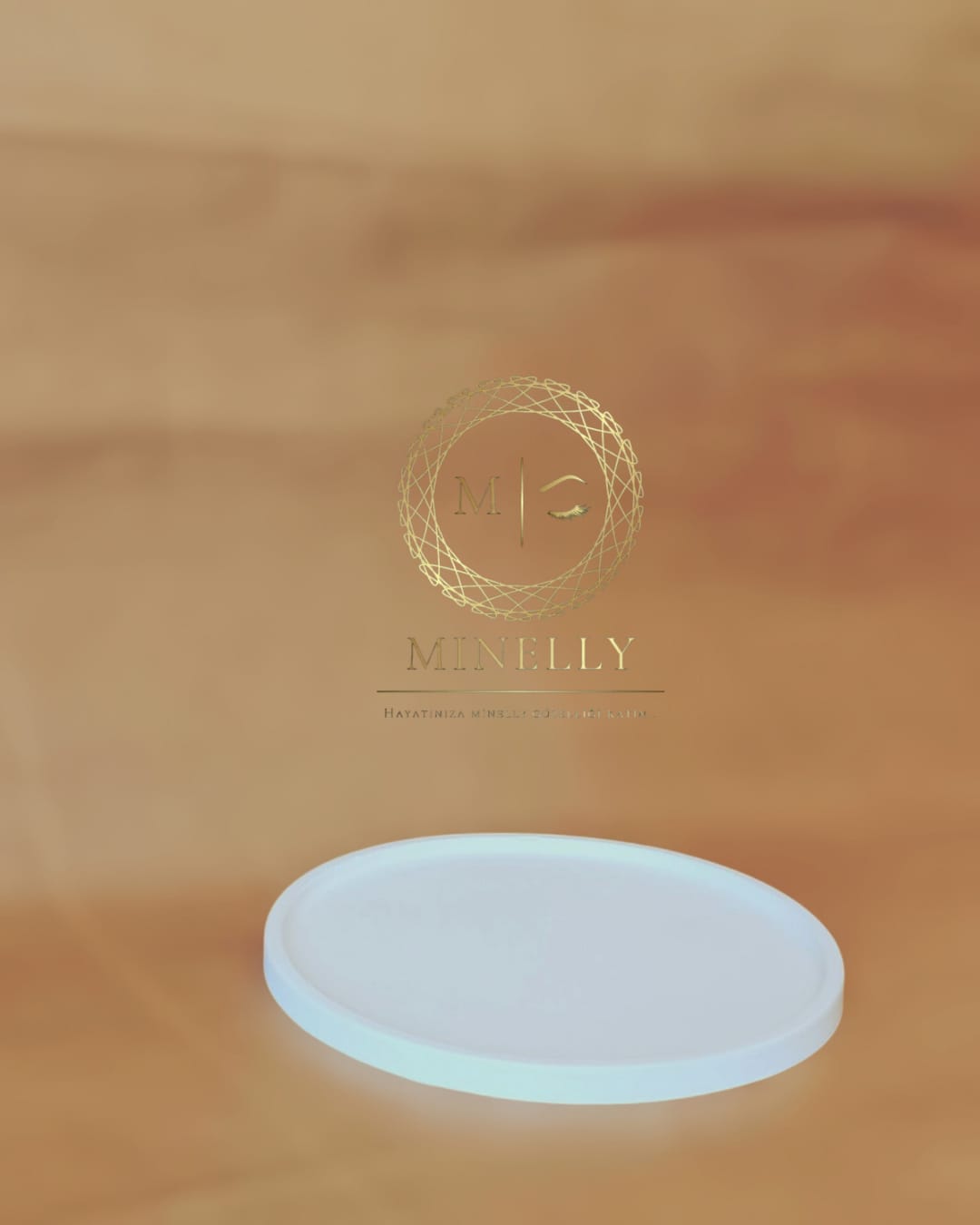 Minelly sade yuvarlak tepsi