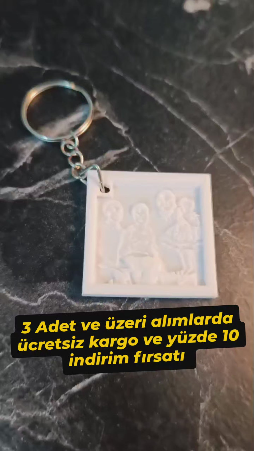 Minelly kişiye özel resimli anahtarlık