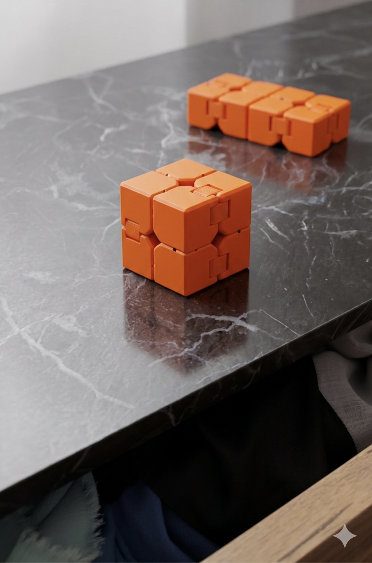 Minelly Mag Blok Basketbol Desenli Sonsuz Stres Küpü - Modüler Katla aç Toptan 10 lu 20 li  50 li seçenekleri ile