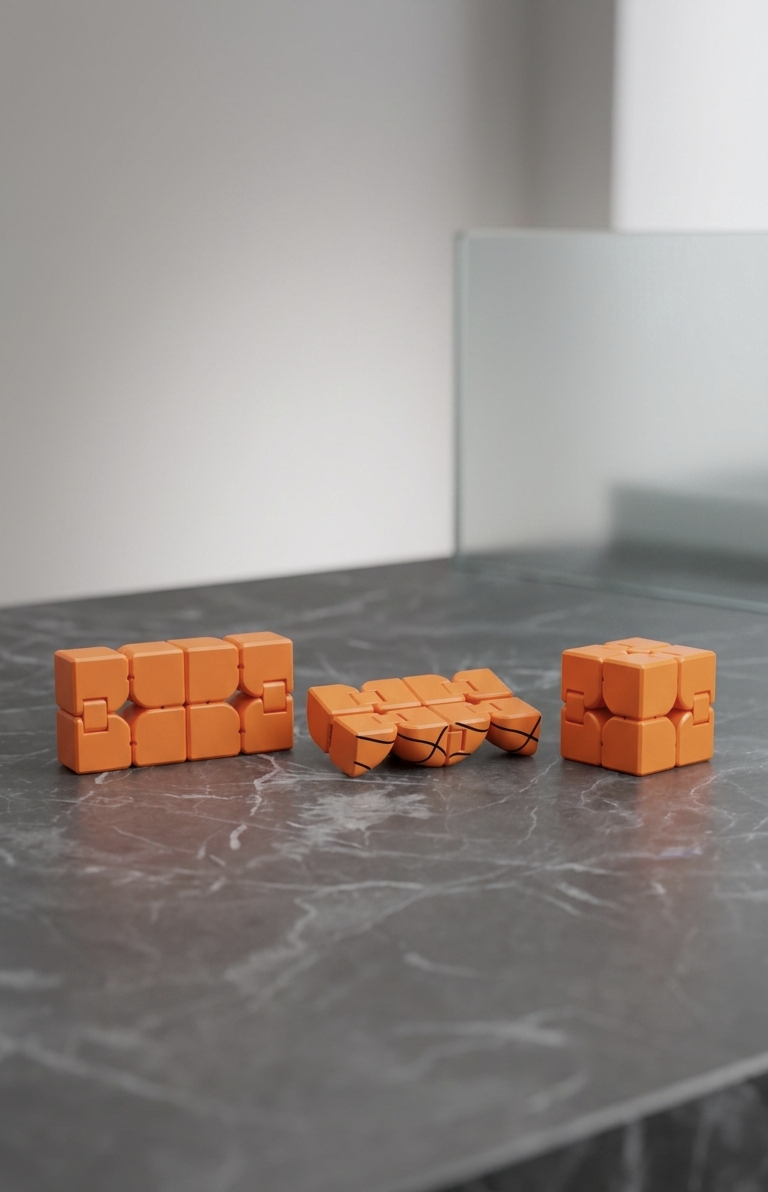 Minelly Mag Blok Basketbol Desenli Sonsuz Stres Küpü - Modüler Katla aç Toptan 10 lu 20 li  50 li seçenekleri ile