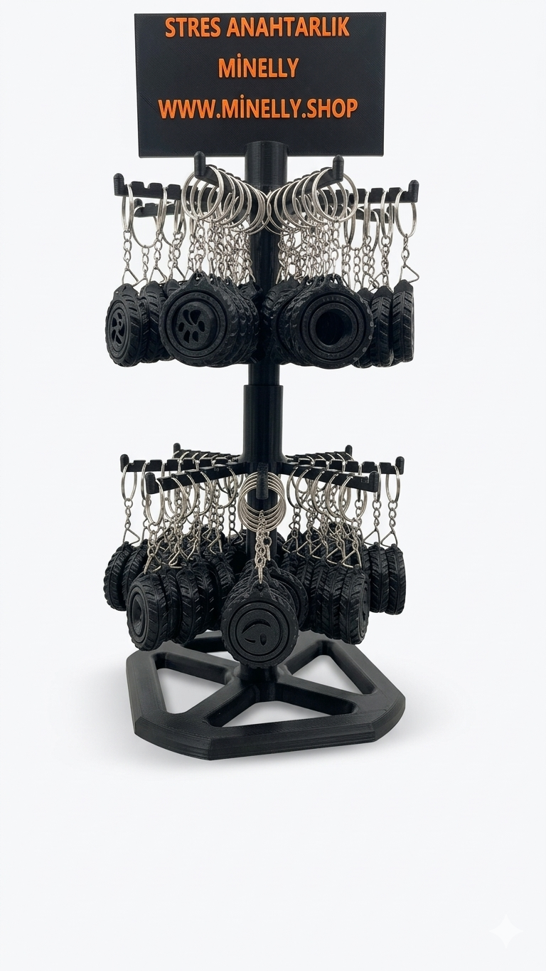 Minelly Stres Anahtarlık Standlı Set Standlı 100 lü set