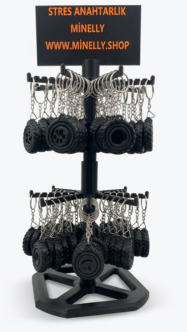 Minelly Stres Anahtarlık Standlı Set Standlı 100 lü set